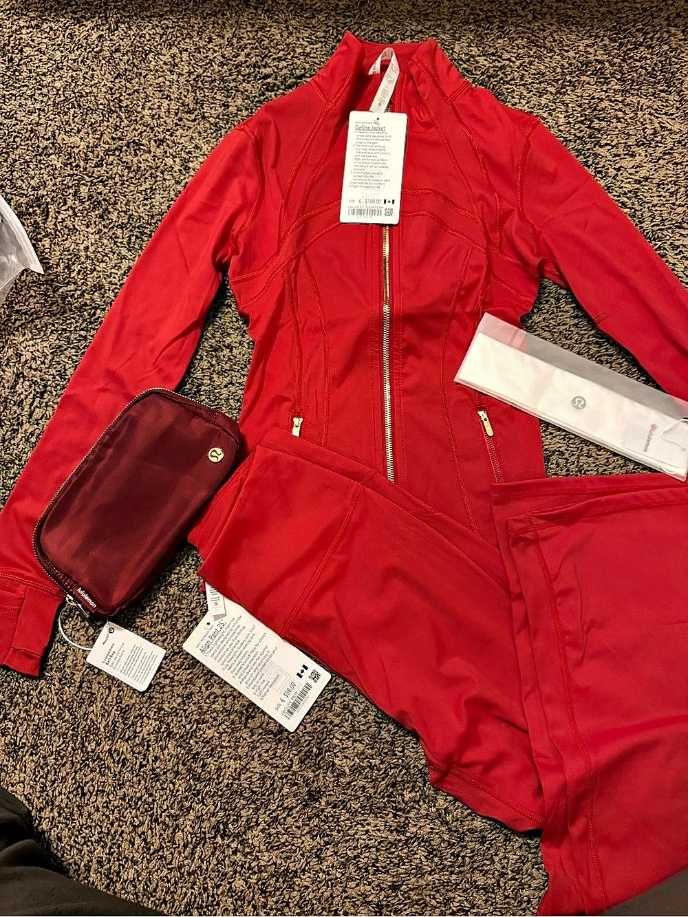 lululemon Define Jacket Red Athletic Jacket Size 6